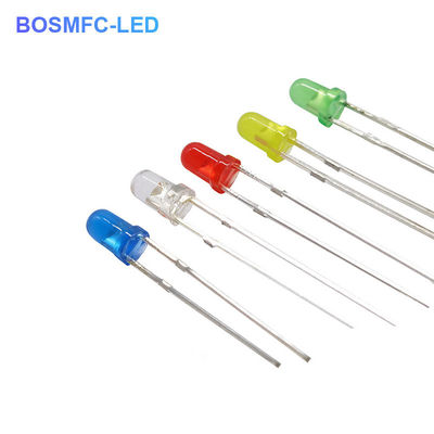 Antystatyczny 3mm Through Hole LED Diode 20mA przezroczysty obiektyw do oświetlenia zewnętrznego