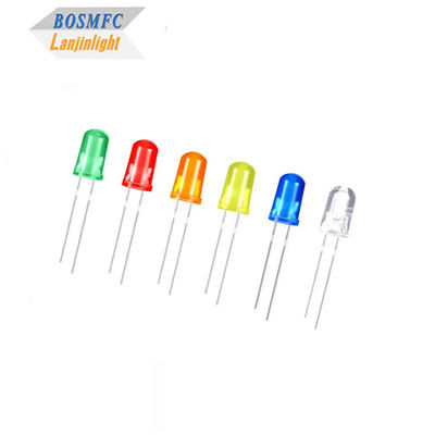 5mm dip LED Żółty kolor rozproszony Wielofunkcyjny Praktyczny okrągły top
