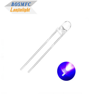 3mm F3 Dip UV LED Chip 395nm 405nm przez otwór do utwardzania lakieru do paznokci