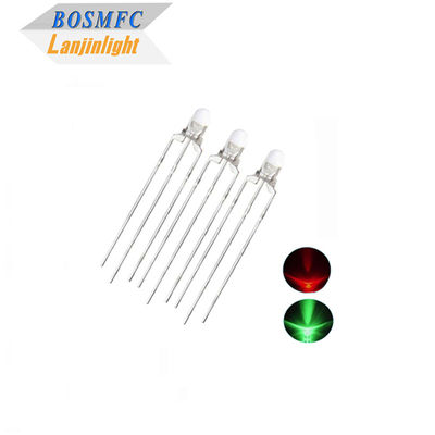 Bi Color 3mm Through Hole LED Wielofunkcyjny 20mA Czerwone i zielone światło