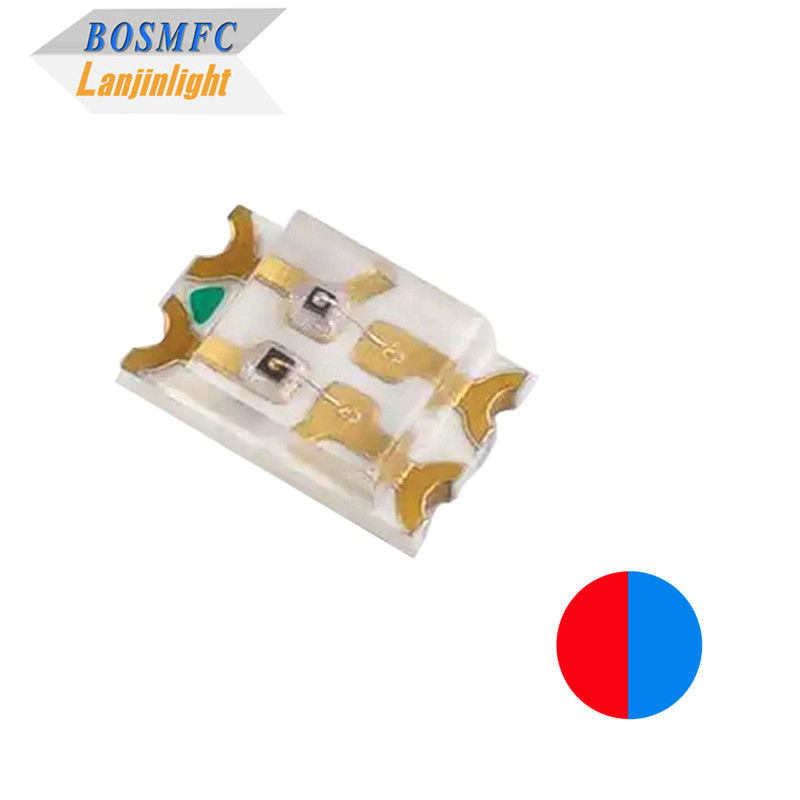 Bi Color SMD LED 0805 Czerwony i Niebieski podwójny kolor 0,06W Ultra Bright chip