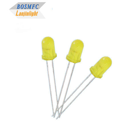 5mm dip LED Żółty kolor rozproszony Wielofunkcyjny Praktyczny okrągły top