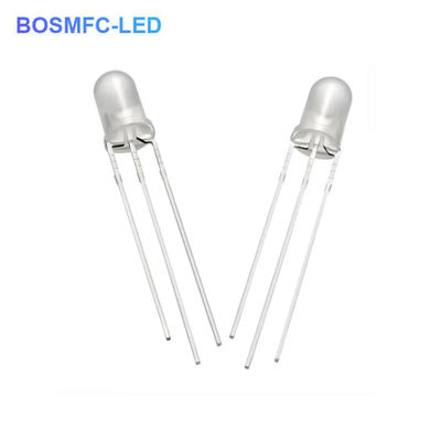 1.8V-2.4V Dwukolorowa dioda LED 5mm przez otwór Czerwony Błękitny Kolor Wysoka jasność