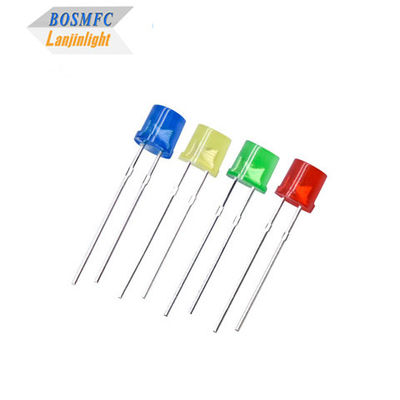 5 mm LED płaskowierzchniowy przez otwór Dyfuzyjny kąt widzenia 100 stopni